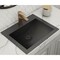 Ruvati 21 x 17 inch Gunmetal Black Drop-in Topmount Bathroom Sink Stainless Steel RVH5110BL - alternate 1